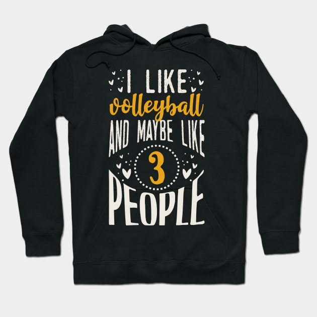 Funny Vollyball Gift Hoodie by Tesszero